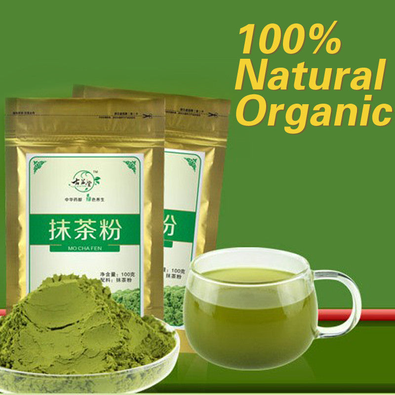 100g Matcha Green Tea Powder 100% Natural Organic slimming tea matcha tea weight loss food+Buy more than 2 packages & earn gifts - flax stores.shopify