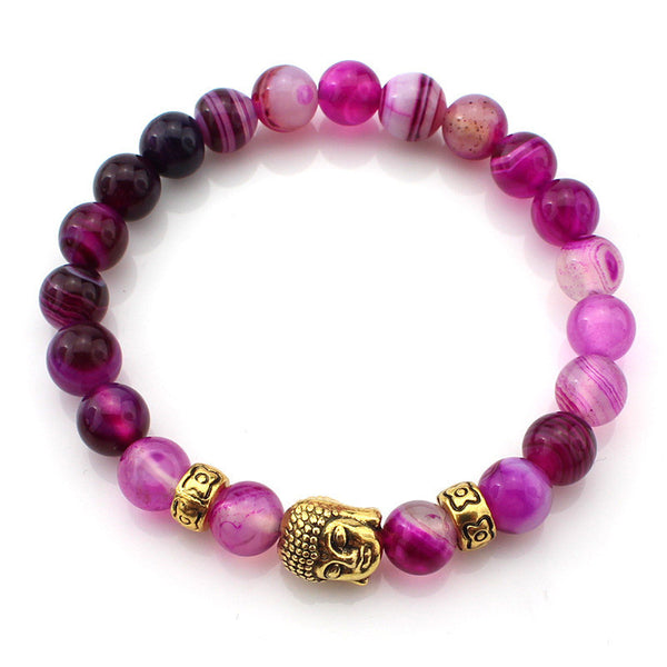 (3 pcs/lot) Natural Stone Buddha Bracelets Hot Sale Multicolor Bracelet Wristband For Women Men Fashion Jewelry Wholesale - flax stores.shopify