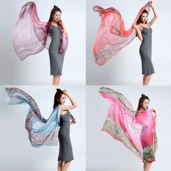 2016 Fashion Chiffon Winter Scarves Women Print WrapDesigner Scarves echarpe Foulard Femme scarf Shawl - flax stores.shopify