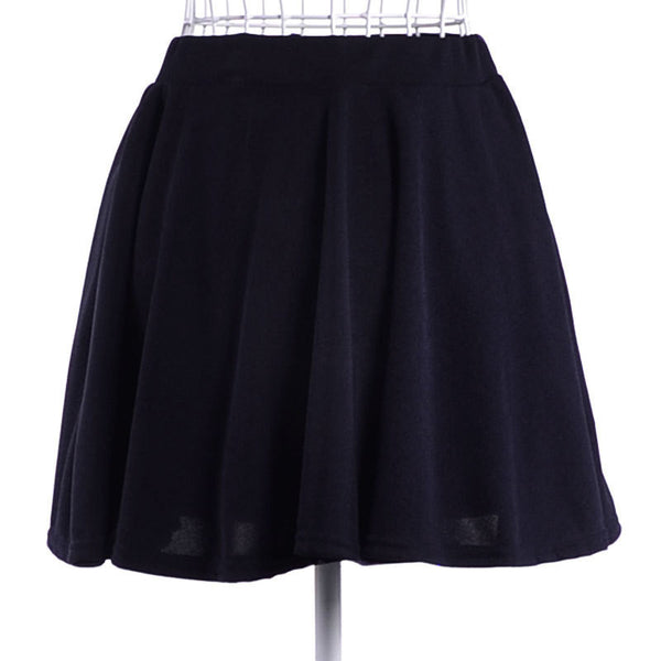 2015 New Summer Solid Empire Skirt Free Shipping Casual Mini Skirt Drop Shipping Female Skirt 8 Colors - flax stores.shopify