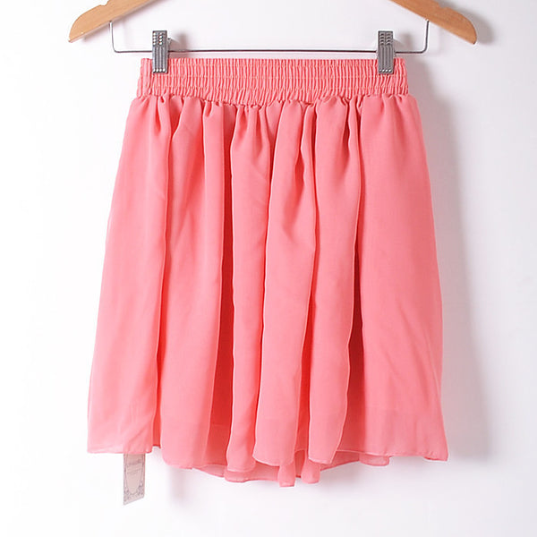 2015 New Summer Solid Empire Skirt Free Shipping Casual Mini Skirt Drop Shipping Female Skirts 20 Colors - flax stores.shopify