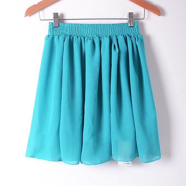 2015 New Summer Solid Empire Skirt Free Shipping Casual Mini Skirt Drop Shipping Female Skirts 20 Colors - flax stores.shopify