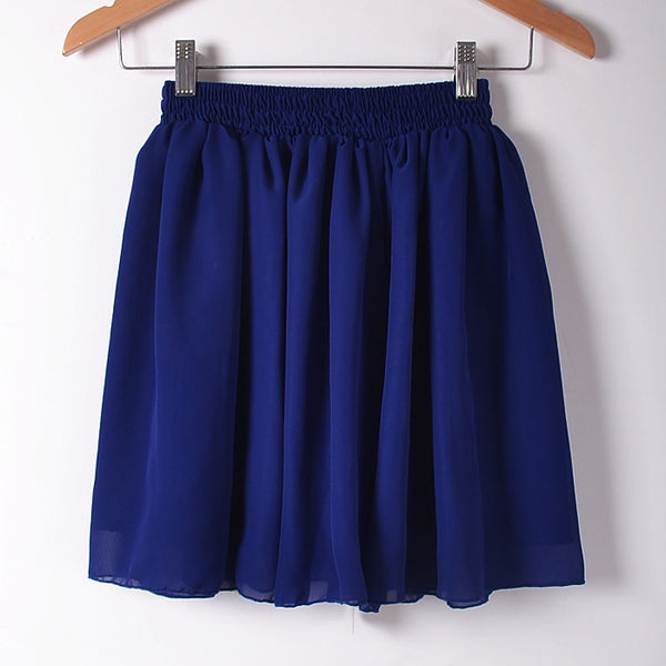 2015 New Summer Solid Empire Skirt Free Shipping Casual Mini Skirt Drop Shipping Female Skirts 20 Colors - flax stores.shopify