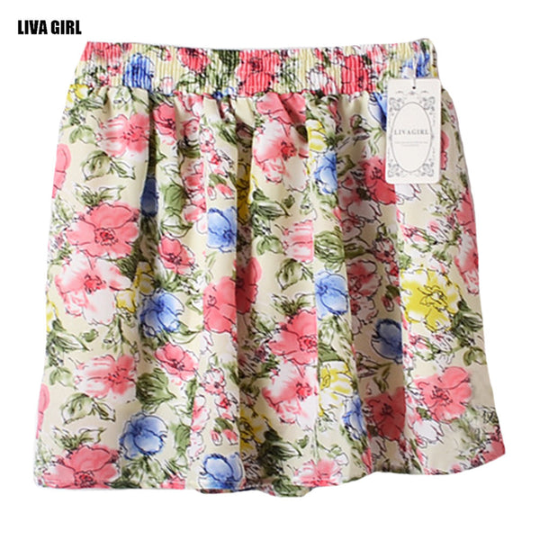 2016 New Fashion Ladies Summer Skirts Casual High-waist Women Mini Ball Gown Skirts Cute Korean Chiffon Loose Female Beach Skirt - flax stores.shopify