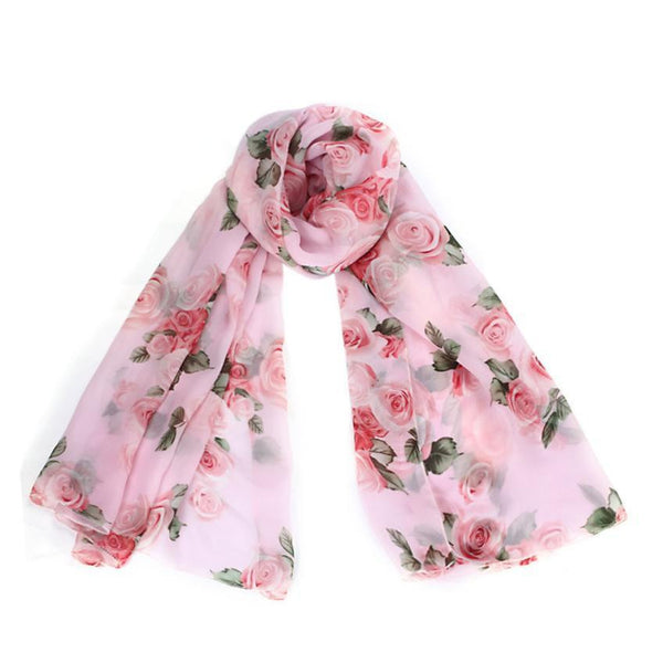 Rose Scarf Womens 2016 Fashion Voile Long Stole Scarves Shawl Scarf Ladies - flax stores.shopify