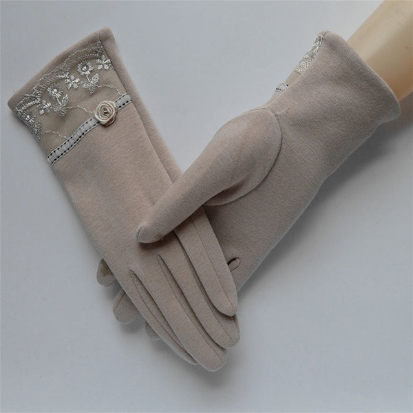 Elegant Touch Screen Cotton Gloves - flax stores.shopify