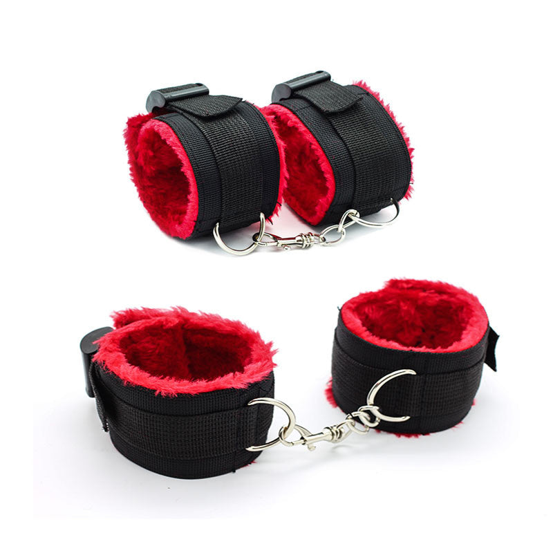 New Sexy 7 Pcs/Set Kit Fetish Sex Bondage Sex Toys for Couples, Nipple Clamps Foot Handcuff Ball Gag Whip Collar Eye mask - flax stores.shopify