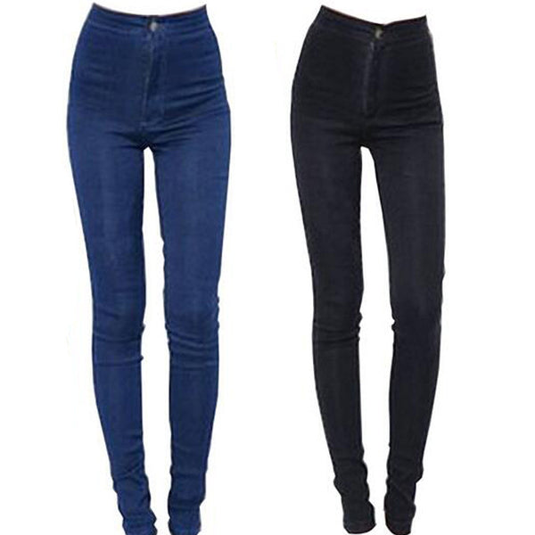 2016 New Fashion Jeans Women Pencil Pants High Waist Jeans Sexy Slim Elastic Skinny Pants Trousers Fit Lady Jeans Plus Size - flax stores.shopify