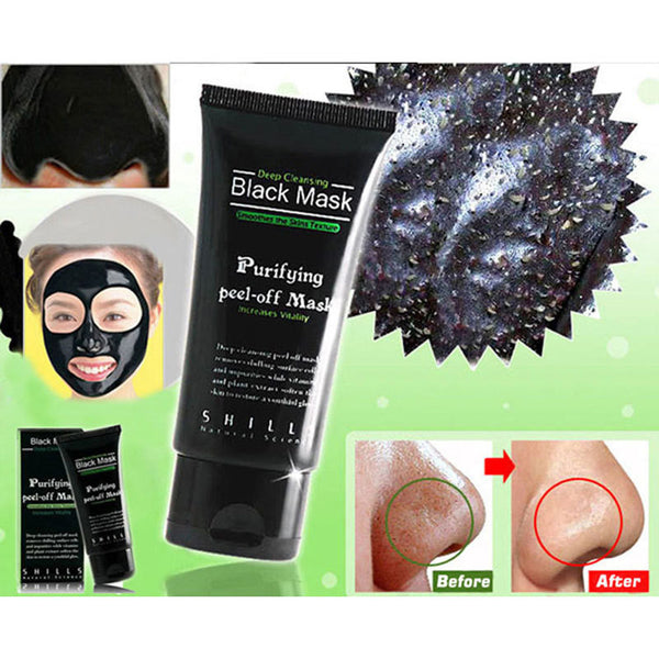 Deep Cleansing Purifying Peel Off Mud Blackhead  Face Mask Black Mask Remove Black Head  Makeup Beauty - flax stores.shopify